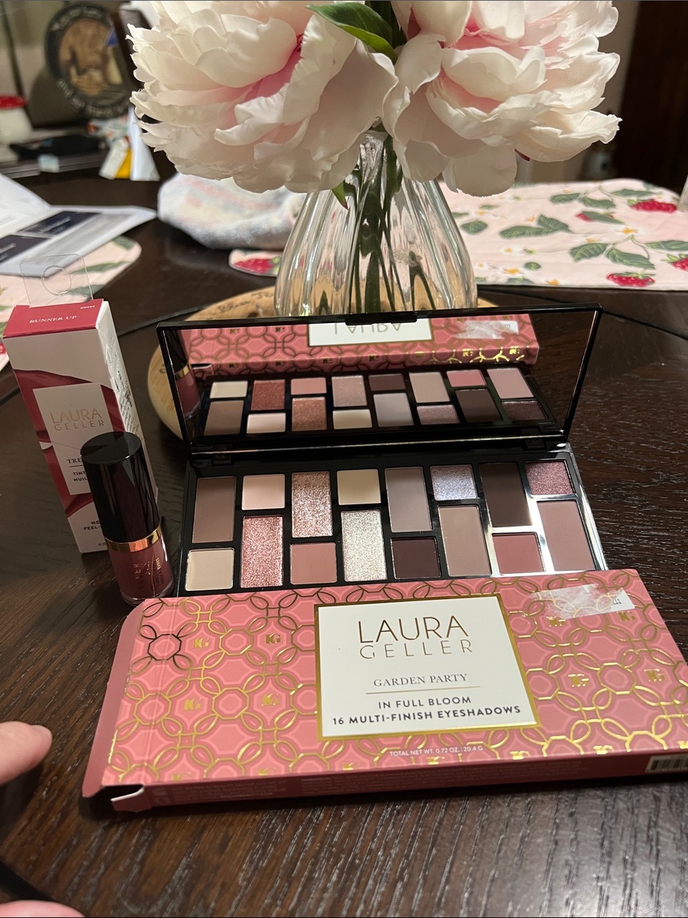 New Bundle Laura Geller Garden Party Eyeshadow Palette and lip gloss